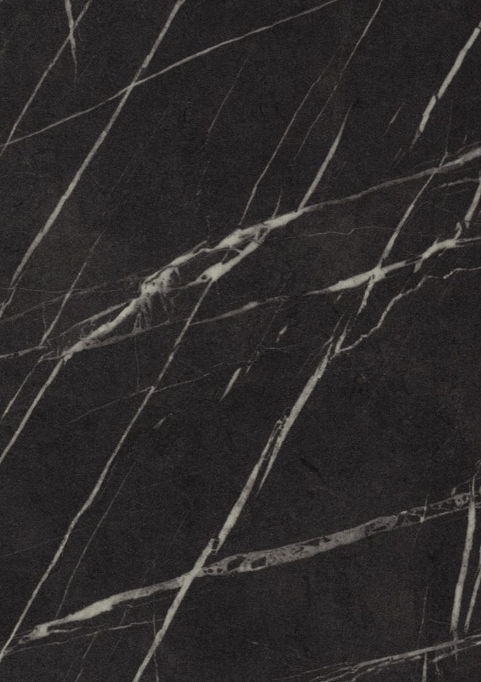 Egger Black Pietra Grigia decor board sample (F206 ST9) for a media wall