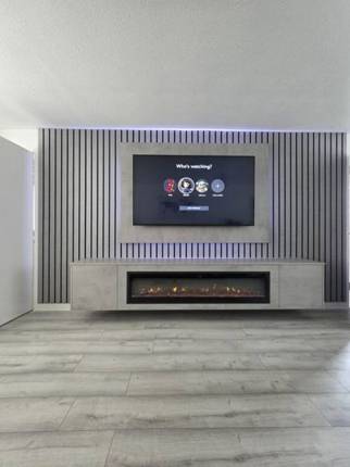 Grey Oak media wall installation in Edinburgh, Edinburgh by MPS Media Walls