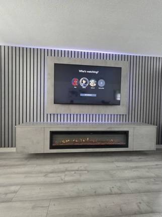 Grey Oak media wall installation in Edinburgh, Edinburgh by MPS Media Walls