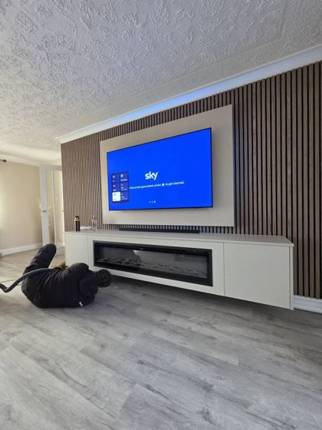 Beige Textile media wall installation in Glenrothes, Fife by MPS Media Walls