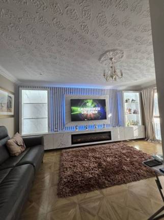 Dark Grey Chicago Concrete media wall installation in Hamilton, Lanarkshire by MPS Media Walls
