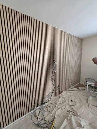 White Chromix media wall installation in Stewarton, Ayrshire by MPS Media Walls