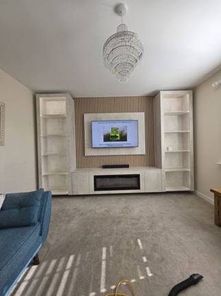 White Chromix media wall installation in Stewarton, Ayrshire by MPS Media Walls